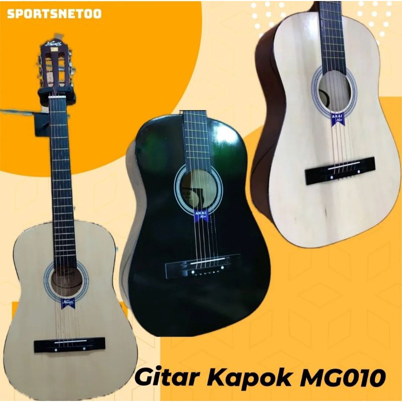 Gitar Kapok warna hitam dan natural ORIGINAL Tanpa Tas BONUS BUBBLE WRAP