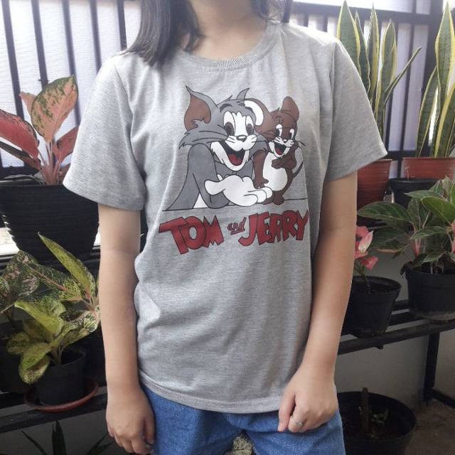 SALE Tshirt Tumblr Tee Cewek Tom & Jerry Kaos Oblong