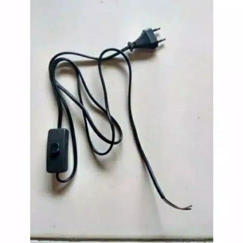 Kabel Buntung Dengan Saklar On Off Kabel Steker On Off / Colokan Power Buntung Lampu Hias Custom