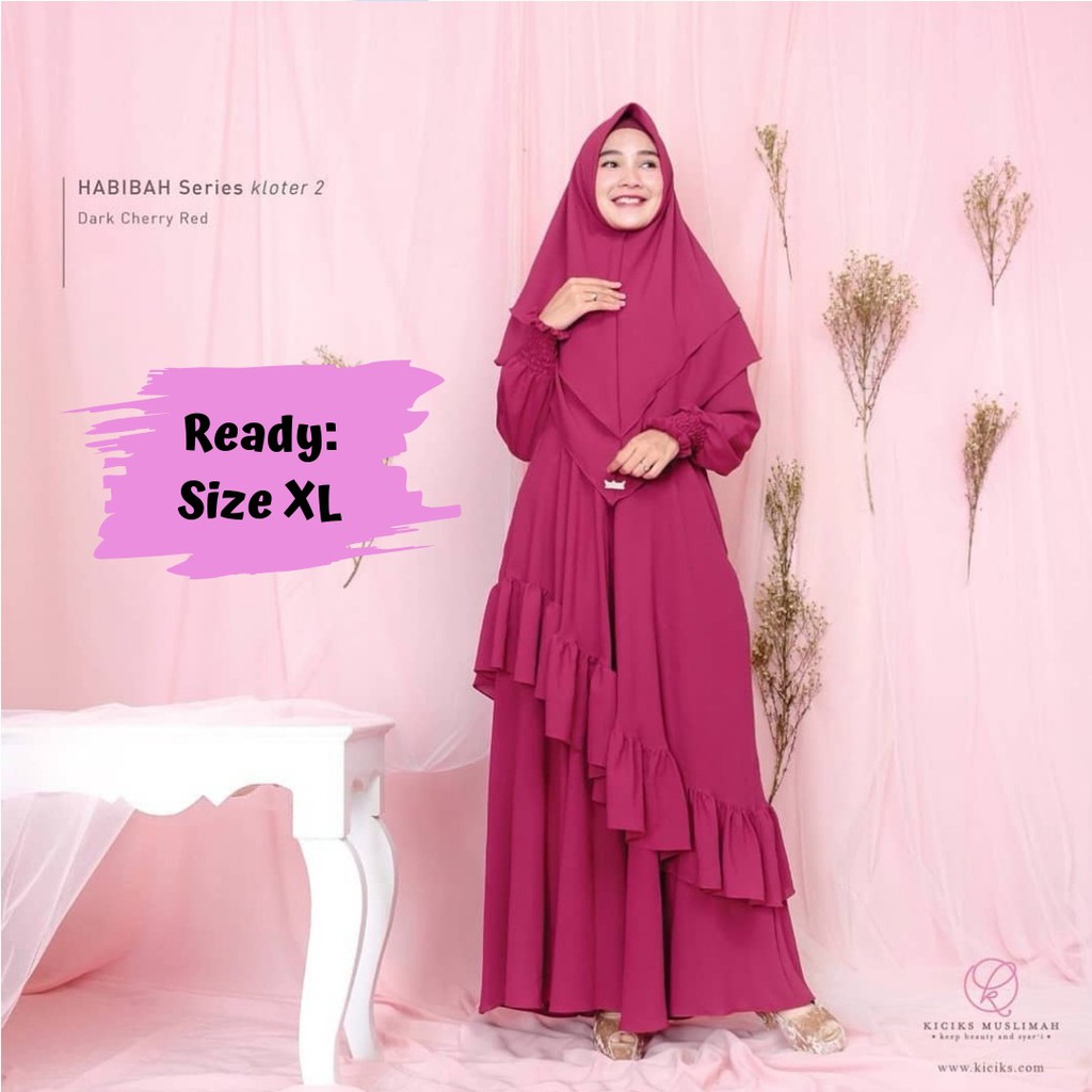 Gamis Habibah Series Dress Set Khimar Kiciks