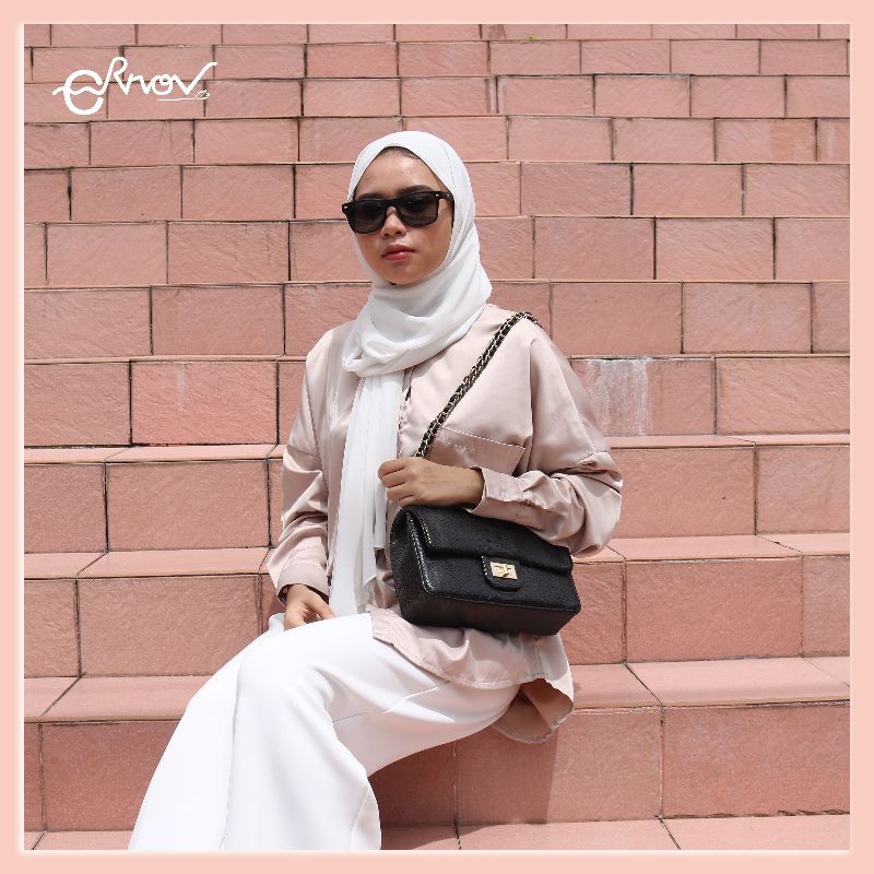 Tas Kulit Ular Asli - Tas Wanita - Canel - Black