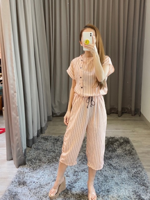 Jumpsuit kerah Shanghai / jumpsuit wanita casual ( 460 )