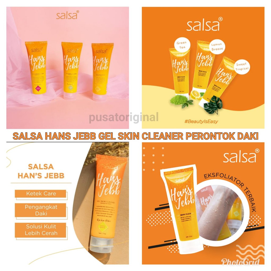 Salsa Hans Jebb Hansjebb Gel Skin Cleaner Peeling Pembersih Perontok Daki Tanpa Bilas Original Bpom