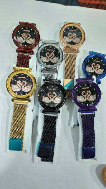 Jam Tangan Wanita Korea Strap Magnet Angsa Double