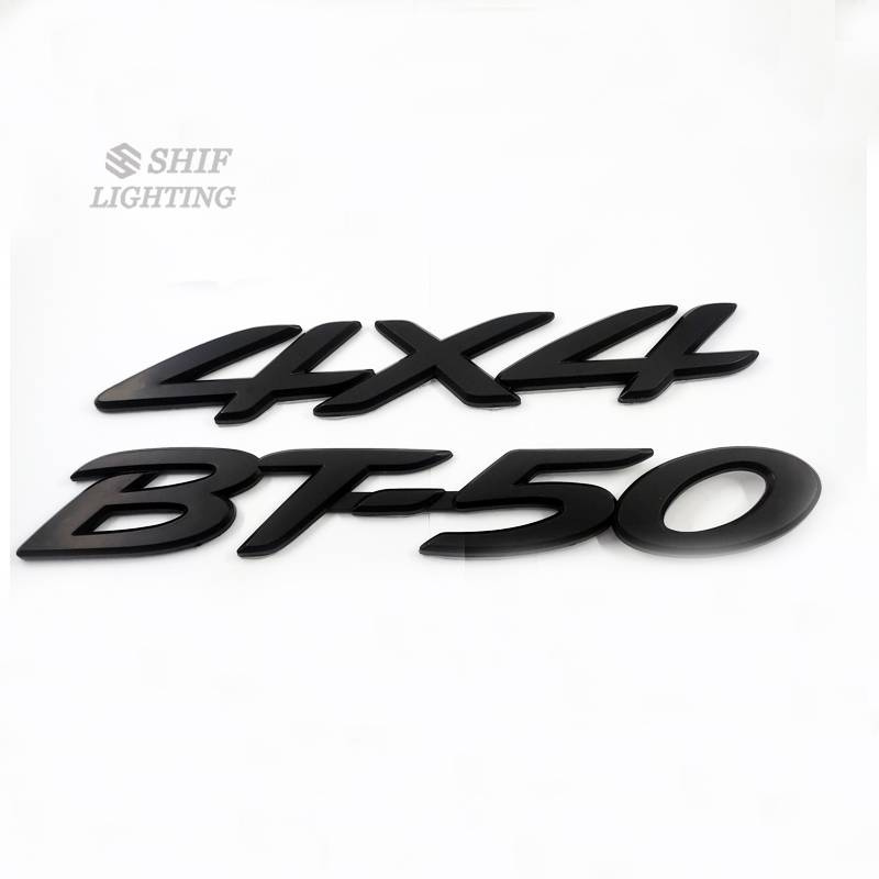 1 x Black ABS 4x4 BT-50 Letter Car Rear Trunk Decorative Emblem Badge Sticker Decal Replacement for MAZDA BT50 4X4