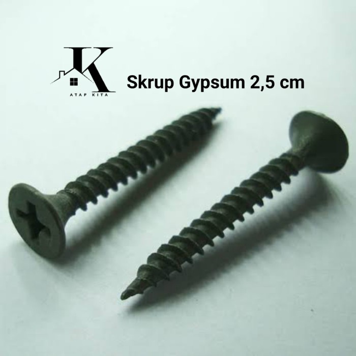 Skrup Gypsum / Screw Gypsum 6X1 Inch / Skrup Papan 1000 Pcs