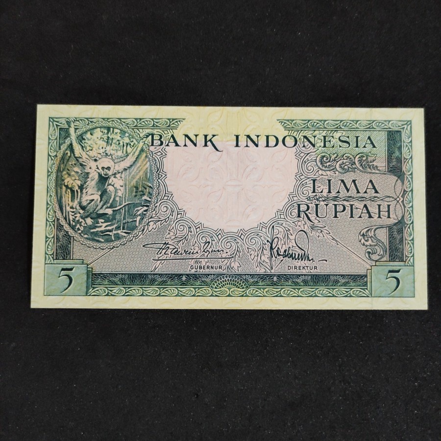 Uang Kuno 5 Rupiah Kera Monyet Seri Hewan 1957 UNC