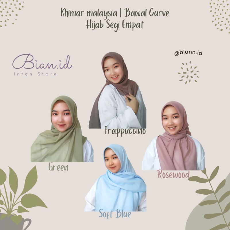 KHIMAR MALAYSIA | BAWAL CURVE | SUDUT OVAL | SEGI EMPAT