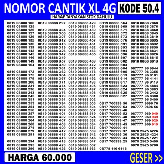 Nomor Cantik XL Triple ABAB AABB 50.100 - Kartu Perdana XL ...