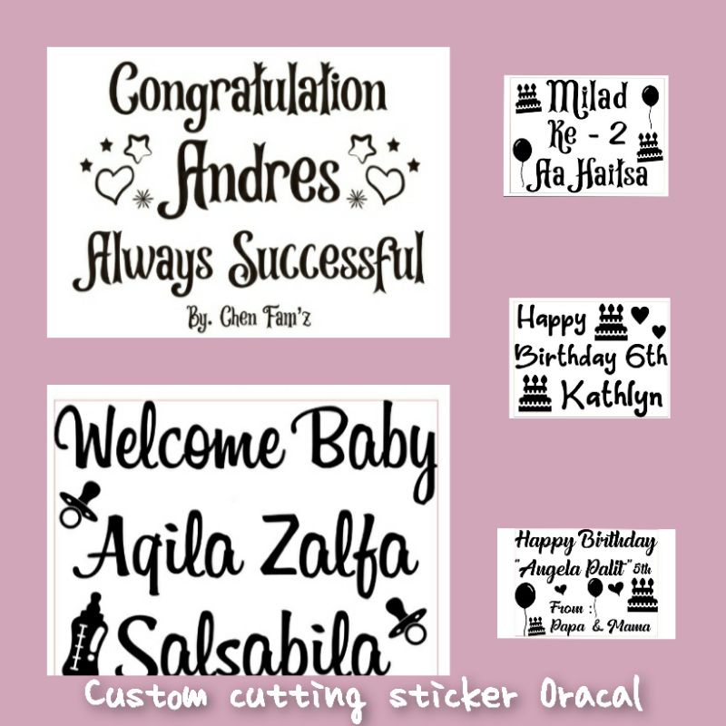 Sticker costum untuk balon Bobo/Balon PVC