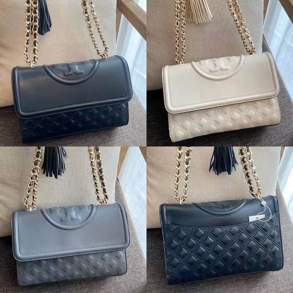 [Instant/Same Day] Original TB 718  719   2 Size Original tb New style Fleming 75576 76997 sheepskin material new shoulder bag chain bag