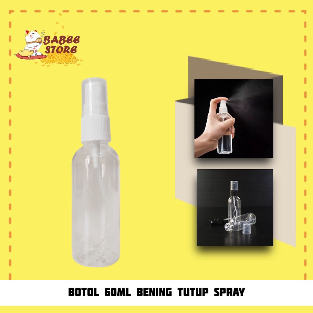 BABEE BOTOL PLASTIK 60ML SPRAY BENING PUTIH / BOTOL 60 ML / BOTOL ISI ULANG [HARGA GROSIR]