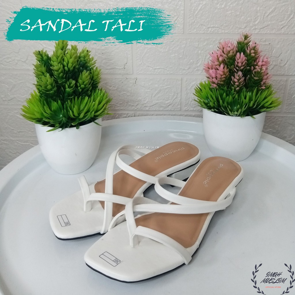 SENDAL WANITA SANDAL PINEAPPLE ORI JEPIT TALI HEELS STYLISH BISA COD