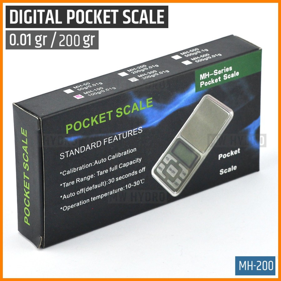 Digital Pocket Scale MH - 0.01g x 200/300g, Timbangan Digital Mini