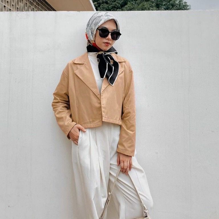 1KG MUAT 5PCS | SHEVA BLAZER CROP LINEN RAMI HITS OOTD SELEBGRAM OUTER FASHION GROSIR MURAH WANITA TERBEST SELLER