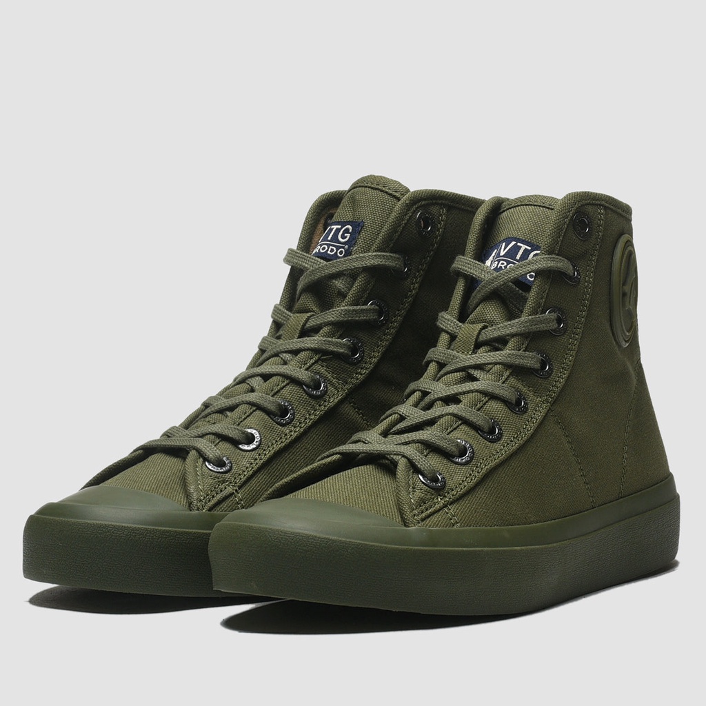 Sepatu Brodo Vtg V2 Solid Hi Series Vantage Vintage [Olive/Mocha]-3