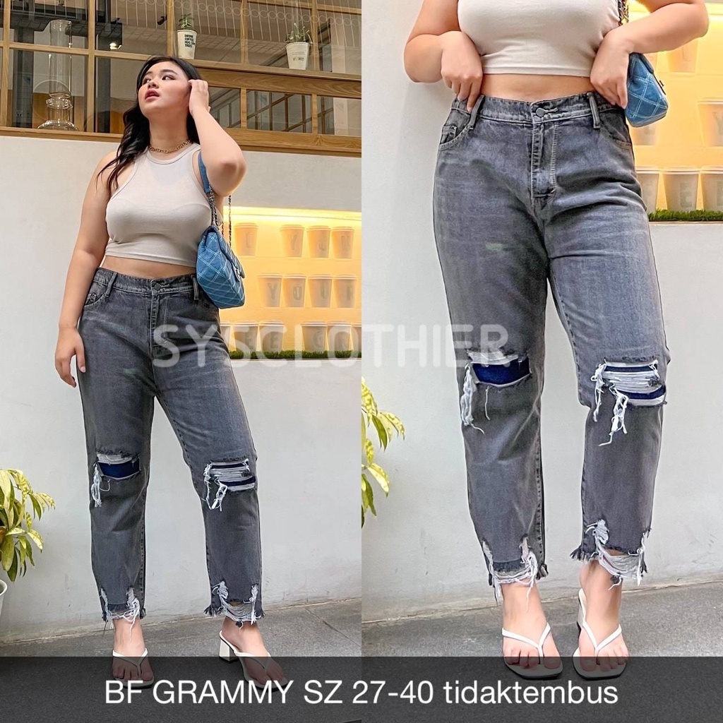 CELANA JEANS WANITA UKURAN NORMAL &amp; JUMBO  BF GRAMMY PREMIUM