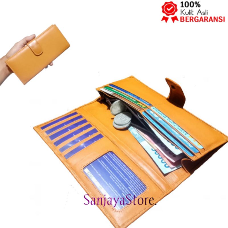 Dompet wanita Kulit Asli 100% Original Kulit asli Garut Slot Kartu Banyak