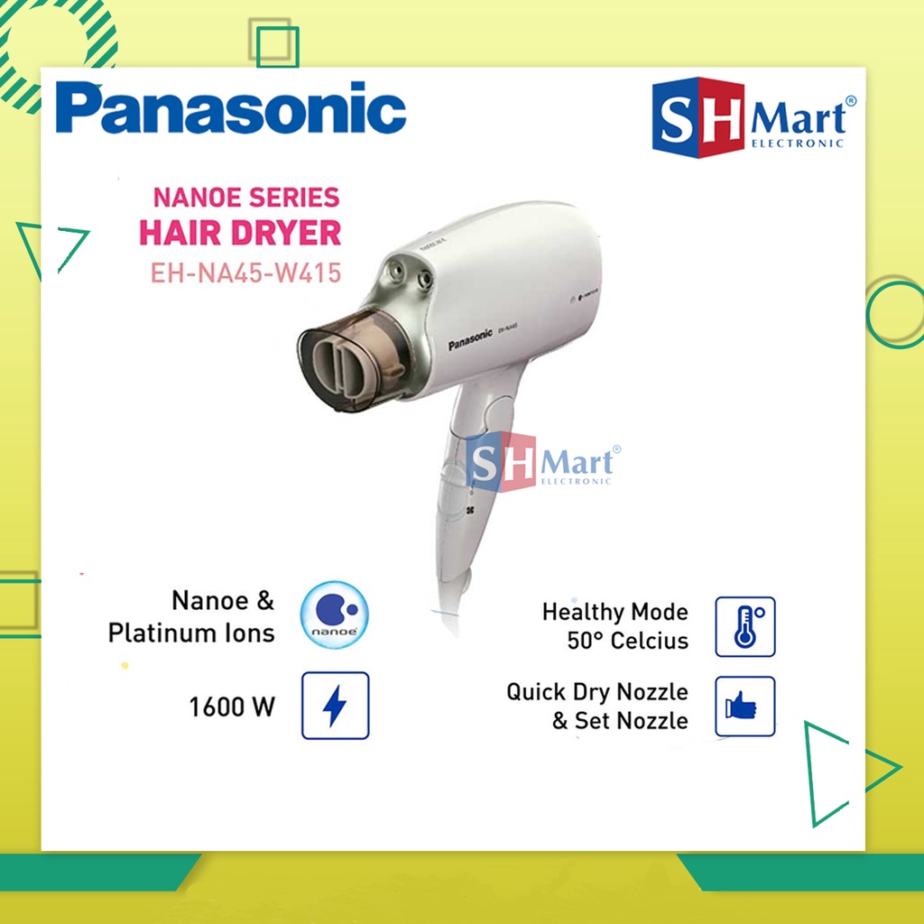 HAIR DRYER PANASONIC NANO DAN ION EH-NA45 / NA45 1600 WATT PENGERING RAMBUT