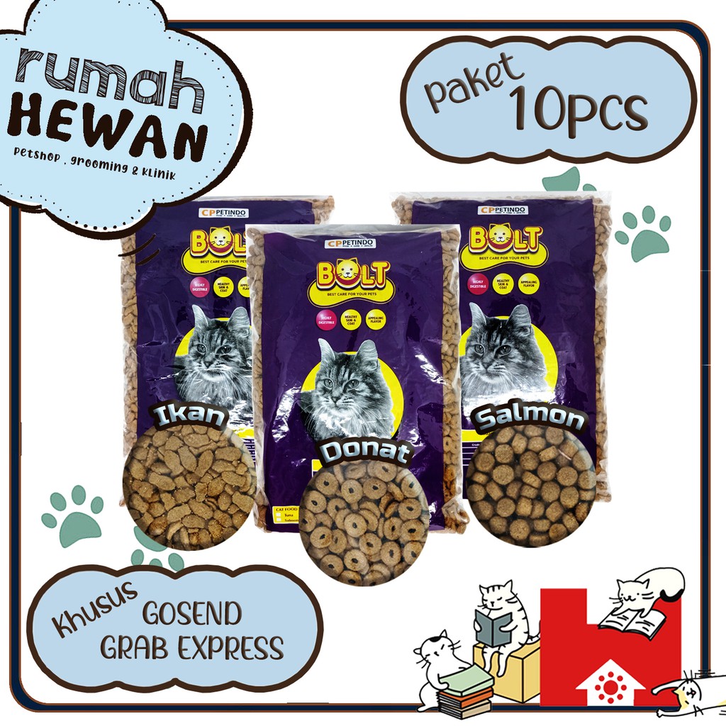 Bolt Repack Paket 10Kg - Makanan Kucing 10pcs