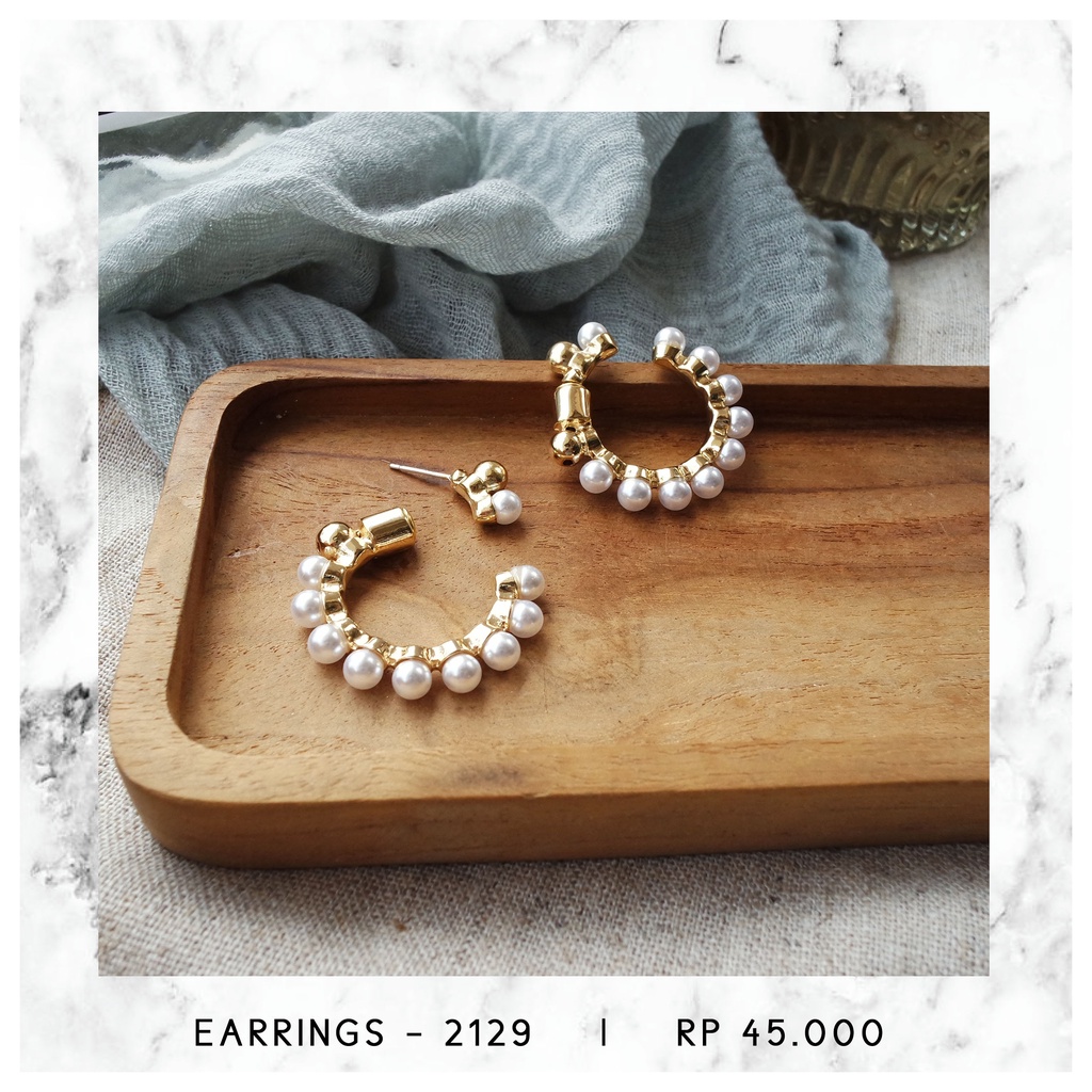 ANTING HOOPS MUTIARA  - 2129