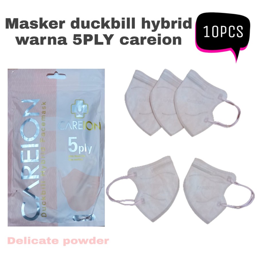 MASKER CAREION KN95 PRO HYBRID isi 10 EMBOS 5PLY DISPOSABLE FACE MASK