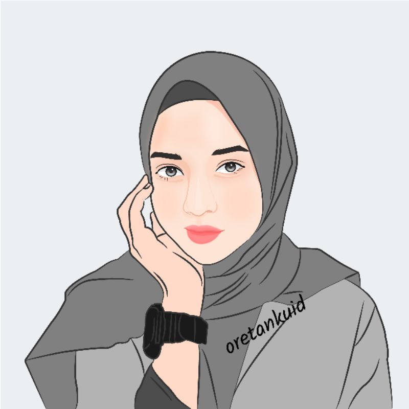 Ilustrasi Wajah - Vektor Wajah - Hadiah Wisuda/Ulang Tahun/