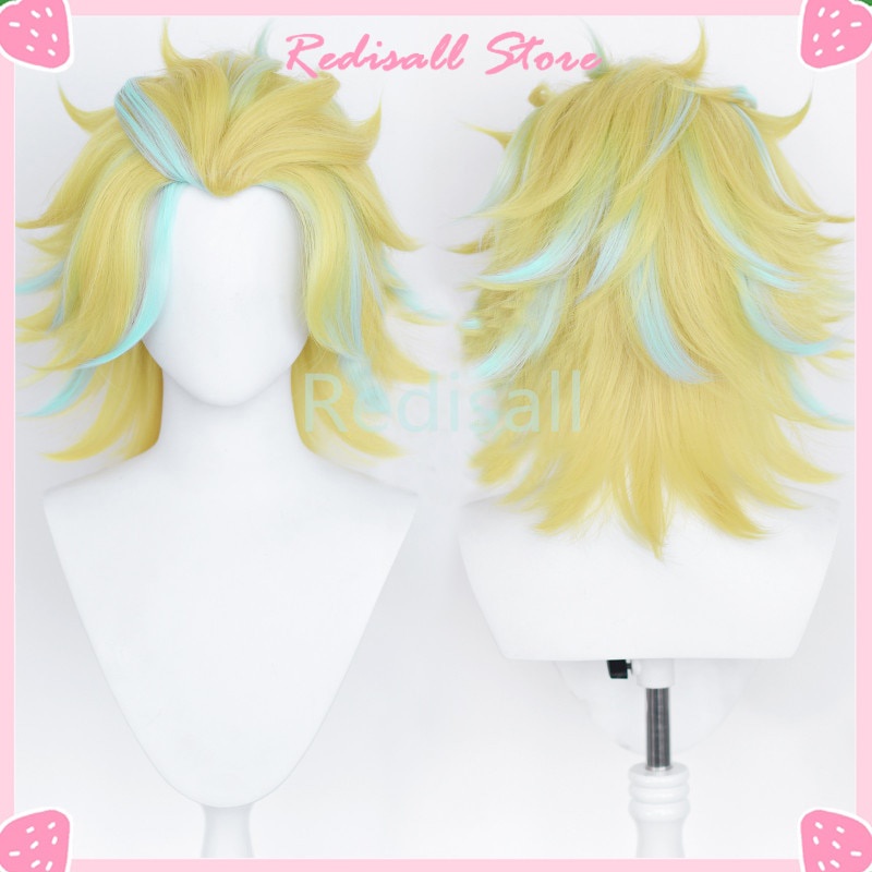 PREORDER Tokyo Revengers Rindou Haitani Cosplay Wig Golden Blue Mixed Synthetic Hair Heat Resistant 