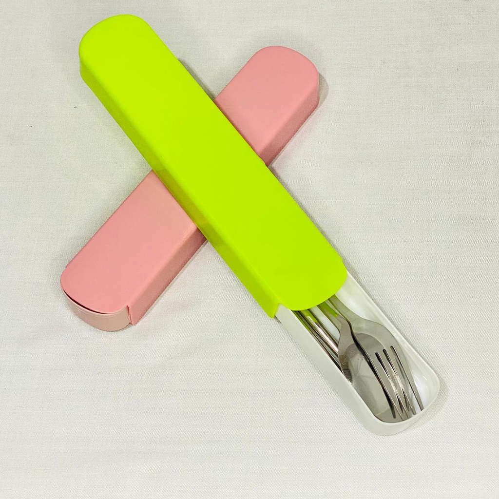 Set Alat Makan Portable / Set Garpu Sendok Sumpit untuk bekal dan piknik