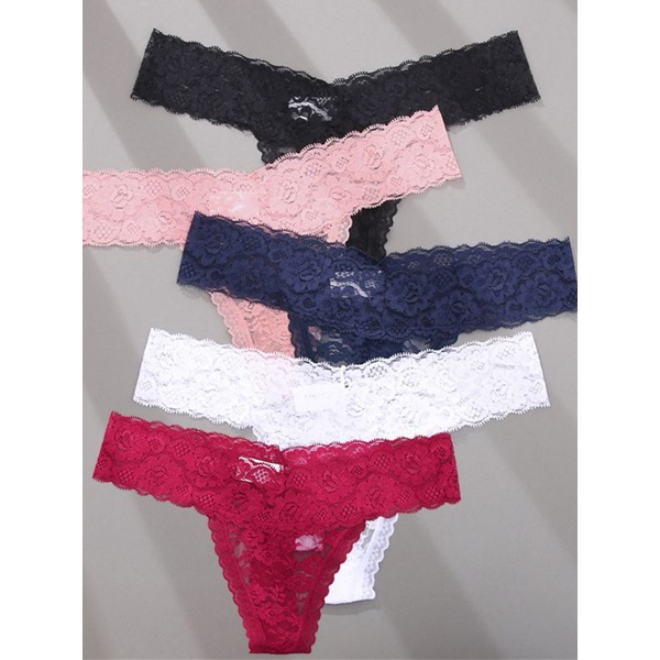 FINETOO FT28 Sexy Celana Dalam Full Renda Lace Wanita Thong Women High Waist Panty