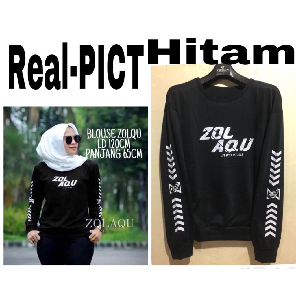 ATASAN JUMBO ZOLQU / ATASAN LENGAN PANJANG WANITA / BLUS JUMBO / BLUS MUSLIM WANITA / KAOS LENGAN PA