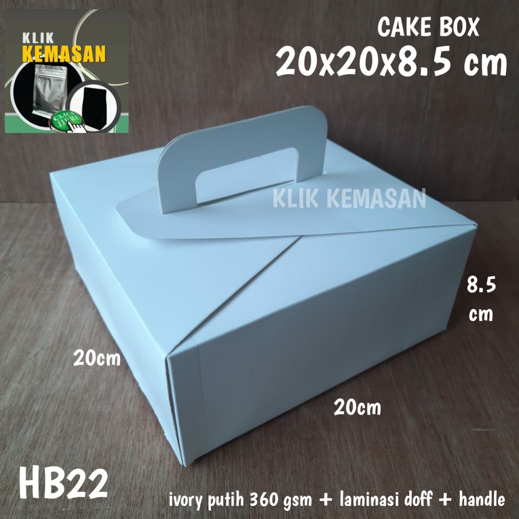 

box kotak kue 20x20cm hb22 | kardus pizza tart parcel brownies cakebox
