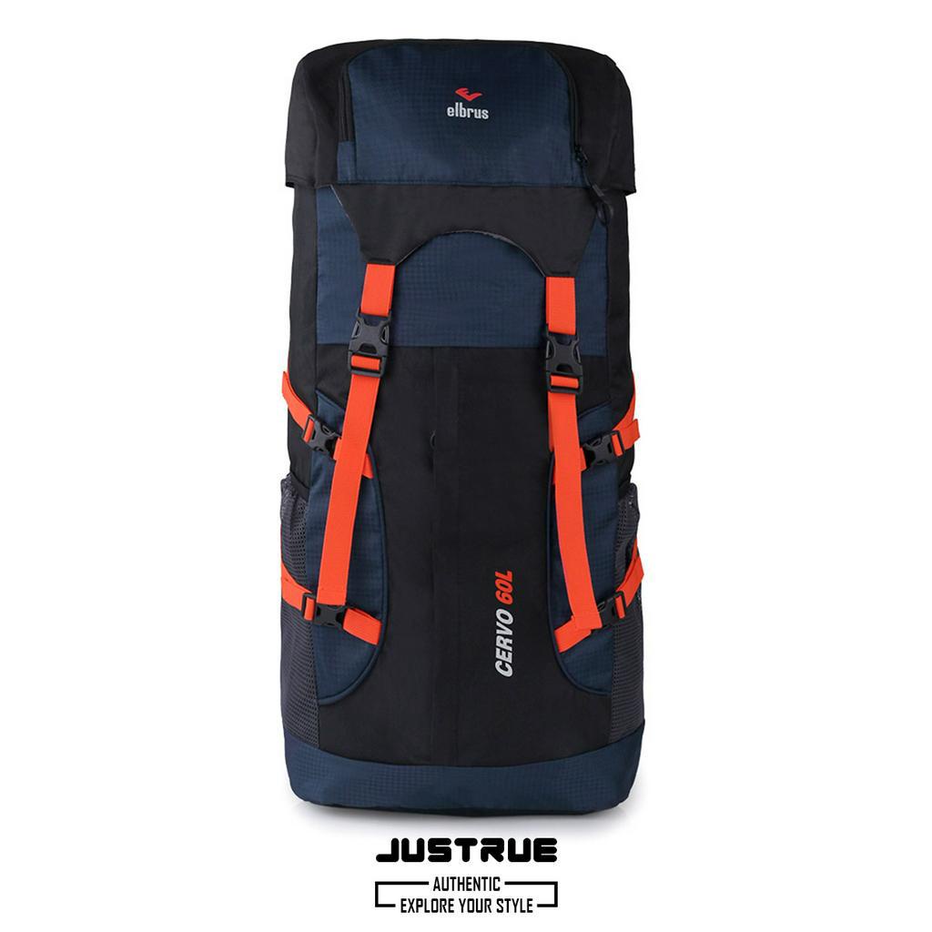 Justrue Cervo Tas Gunung 60 Liter Ransel Camping Hiking 60L Biru Navy