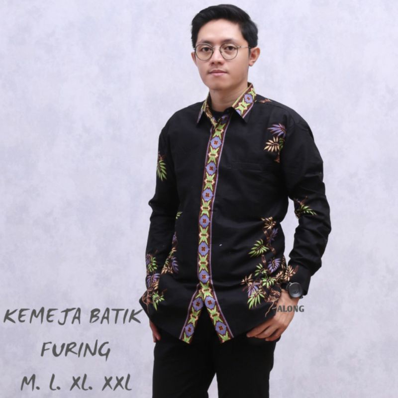 Kemeja Batik Pria Berfuring mewah