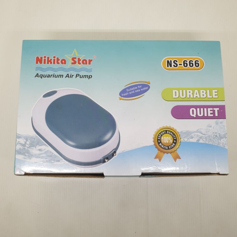 Aerator 2 lubang nikita star ns 666 airpump aquarium