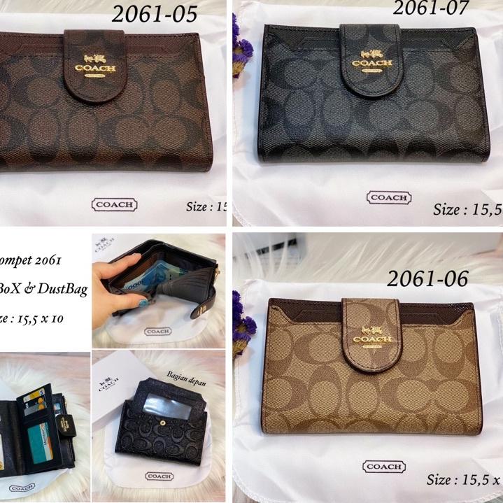 ♠ Dompet Wanita FREE BOX Super Premium 206 lipat branded Free Box kartu & uang L1 dompet pendek coac