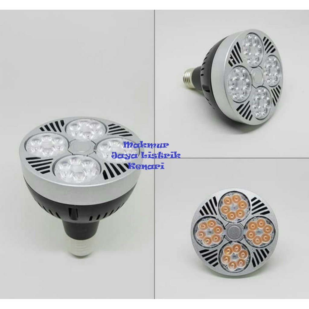 lampu led par 30 35w led par30 35 watt led e27 ulir Hitam Putih