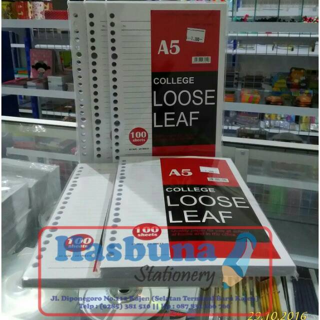 

Loose Leaf A5 isi 100 lembar Kiky