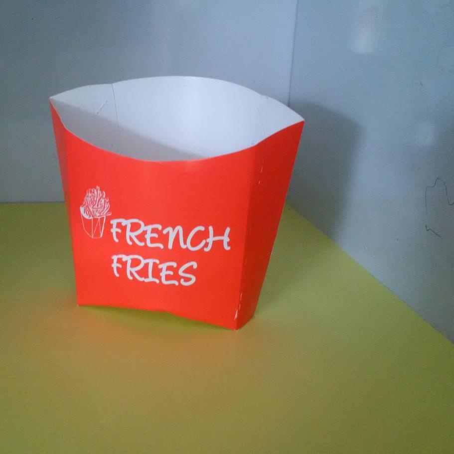 

► Kardus Box Kentang French Fries KECIL / Dus Kentang Goreng 50 Pcs ۞