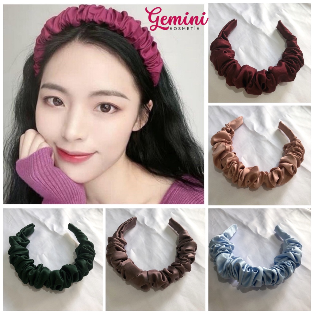 Bando Dewasa Scrunchie Satin Big | Bando Awan Besar Bando Korea Bando Nagita