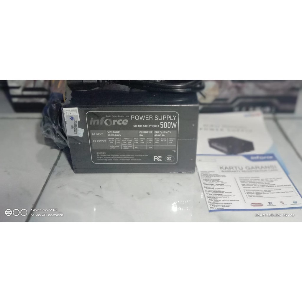 Jual Power supply inforce 500W baru untuk komputer standar rakitan ...