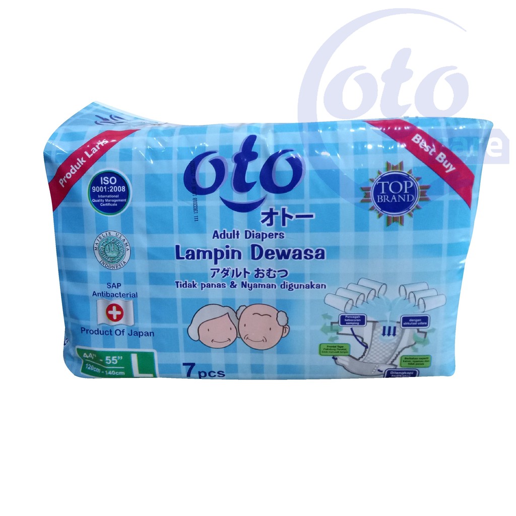 OTO Popok Dewasa model Lem Perekat Adult Diapers size L isi 7 pcs