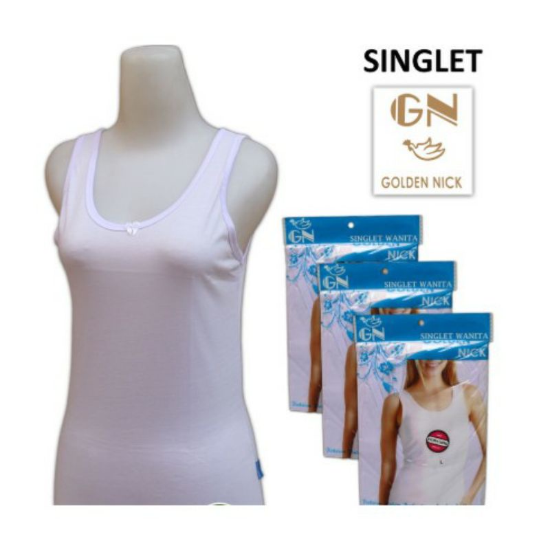 paket isi 3pcs Singlet wanita GOLDEN NICK. AT.48/SA.78. M,L,XL,XXL