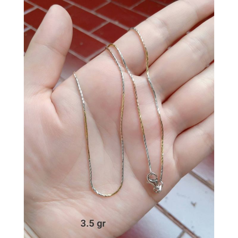 kalung kasandra ukir kombinasi S925