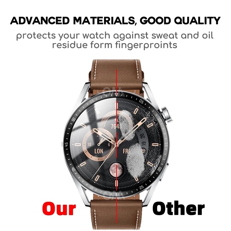 [Featured] 1pc 46mm Tempered Glass Protective Film For Huawei Watch GT3 / HD Clear Anti-Scratch Screen Protector Cover