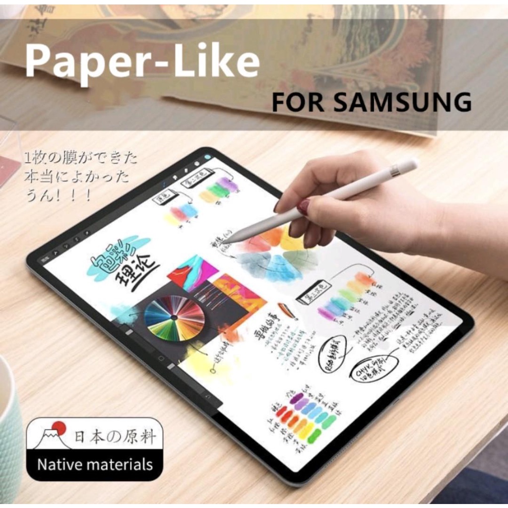 FILM PAPER LIKE anti gores SAMSUNG TAB  S8 / TAB S8 PLUS / TAB S8 ULTRA / TAB S7 FE / TAB S7 / TAB S7 PLUS / TAB S6 / S6 LITE (2020 &amp; 2022) / TAB S5e GALAXY TAB SAMSUNG