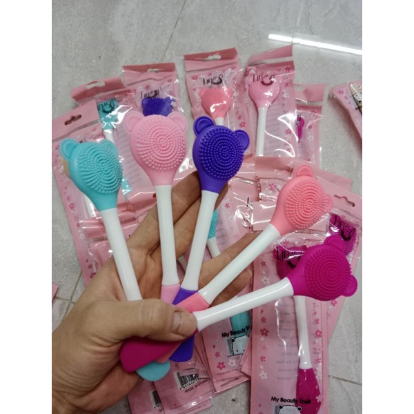 SPATULA KUAS MASKER DAN SIKAT WAJAH LENGKAP (kuas masker kucing)