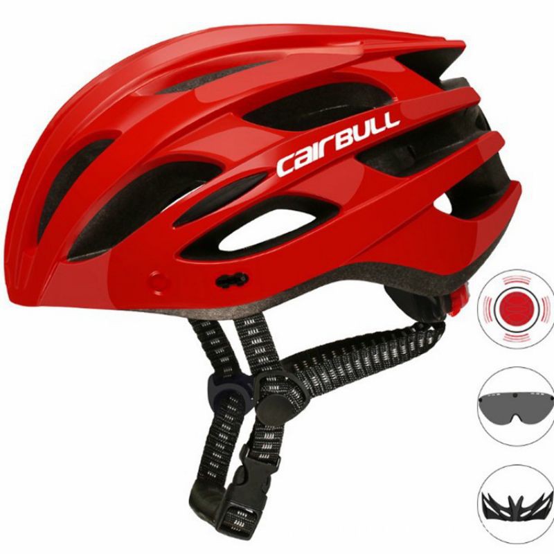 Helm sepeda CAIRBULL SPARK CB-10 sunglass and led helm sepeda lampu kacamata