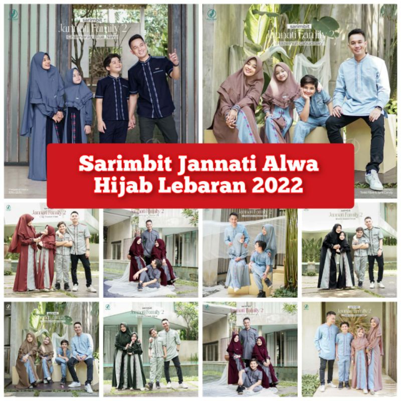 SARIMBIT JANNATI BY ALWA HIJAB BAJU MUSLIM COUPLE BAJU LEBARAN TERBARU