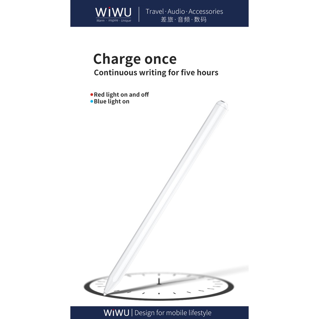 WIWU PENCIL PRO - Palm Rejection Stylus Pen for Tablet - Stylus Pen untuk tablet tipe dan keluaran tertentu